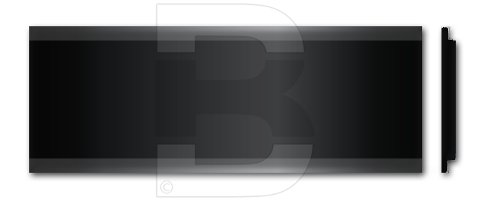 Briefkastenschild Givel 80 x 25 Alu schwarz